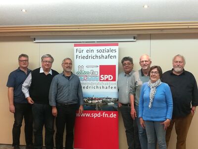 P. Lutat, Dr. W. Sigg, W. Nuber, R. Krafcsik, B. Caesar, G. Pferd, H. Tautkus, nicht auf dem Foto: S. Frank, P. Mohr